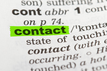 Word Contact in Dictionary