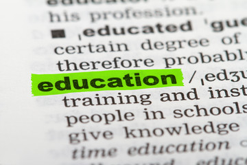Obraz premium Word Education in Dictionary