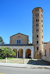 Fototapeta premium Ravenna, New Saint Apollinaire Basilica with round bell tower