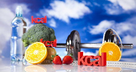 Healthy lifestyle concept, vitamins