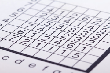 Crossword Puzzle with Numbers