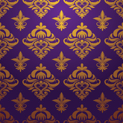 Gold and Purple Pattern Ornament