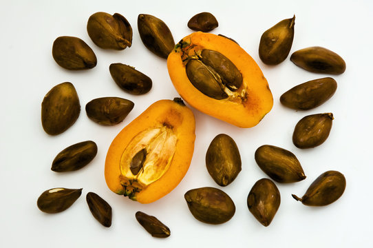 shesek ripe fruit on a white background
