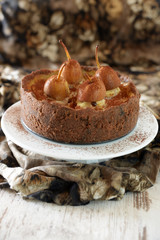 Gefüllte Birnentorte