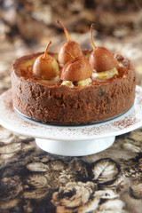 Schokoladen-Birnen-Torte