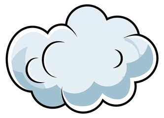 Cute Comic Cloud Cartoon Vector