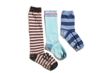 old socks, isolated on white background