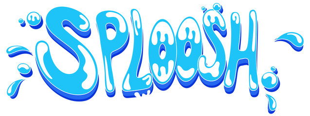 Sploosh - Comic Expression Vector Text