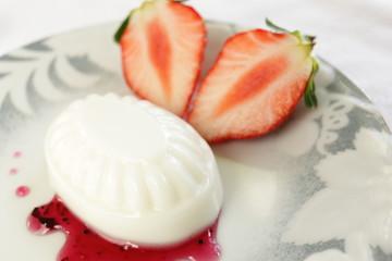 italian gourmet dessert, panna cotta