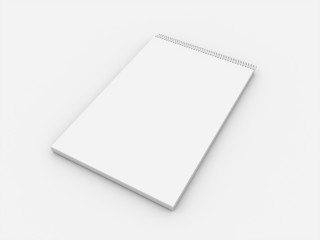 Sketch book isolated on white