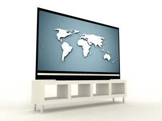 Plasma TV render isolated