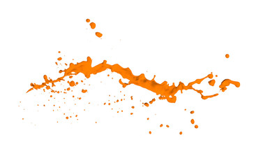 orange paint splash