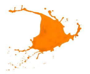 orange paint splash