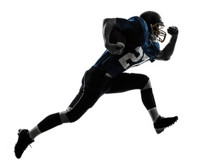 american football player man running  silhouette