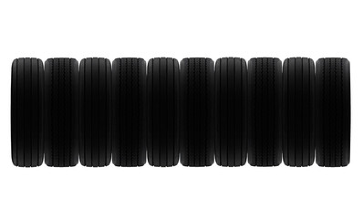 line of tyres
