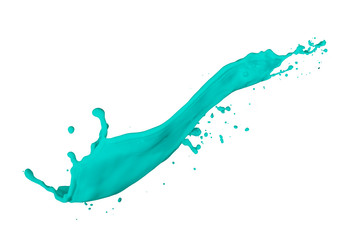 turquoise paint splash