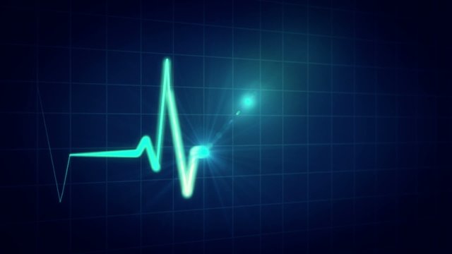 Heart Trace on Blue Grid