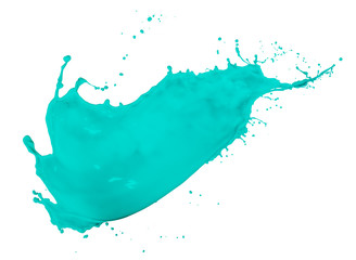 turquoise paint splash