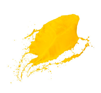 yellow paint splash