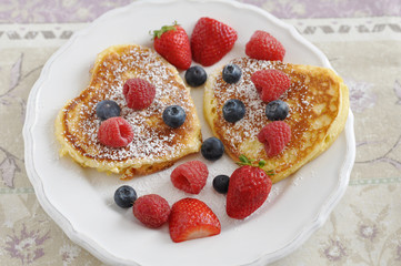 Heart shaped pancake
