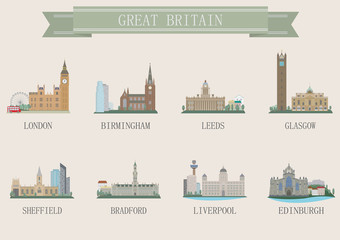 Naklejka premium City symbol. UK