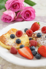 Heart shaped pancake