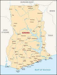 Fototapeta premium Ghana map