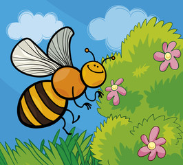 honey bee cartoon illustration