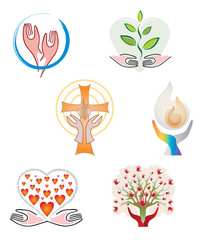 Ensemble d'Icones Spiritualité / Religion pour Design Logos