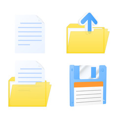Set of document icons. Vector illustration