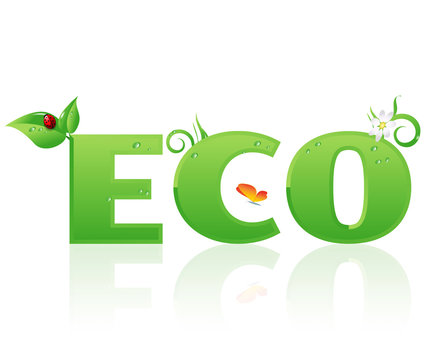 Eco sign isolated