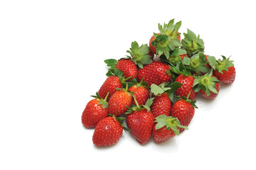 Strawberries isolated on white background