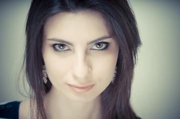 Naklejka premium young woman closeup portrait