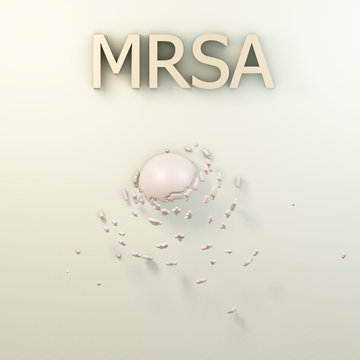MRSA - 3D render