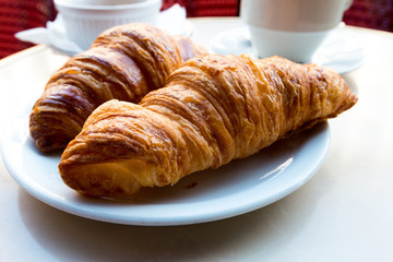 coffee and croissants