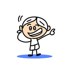 hand drawing cartoon emotion boys