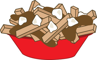 poutine illustration