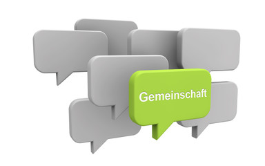 Sprechblasen - Konzept Gemeinschaft