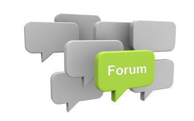 Sprechblasen mit Forum - Konzept Kommunikation