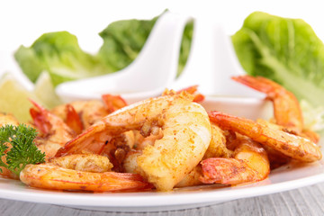fried shrimp with curry