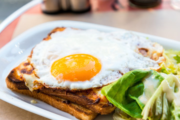 French Toasted Sandwich - croque madame