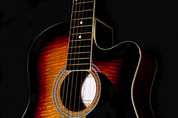 Obraz na płótnie Canvas acoustic guitar body