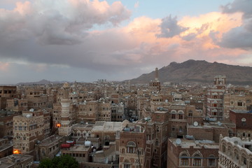 Fototapeta na wymiar Sana budynki - stary tradycyjny dom Jemen