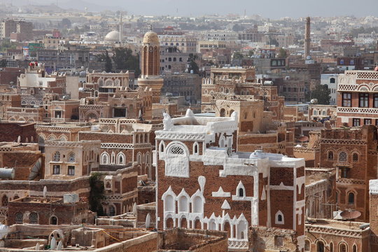Old Sanaa buildings - traditional Yemen house