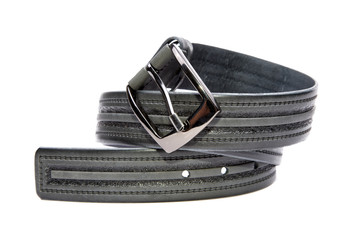 Man's fashion belt isolated on a white