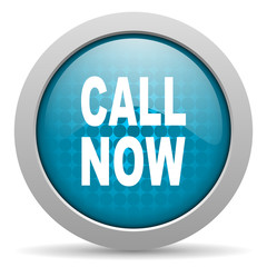 call now blue circle web glossy icon