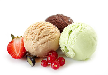 Various ice cream balls