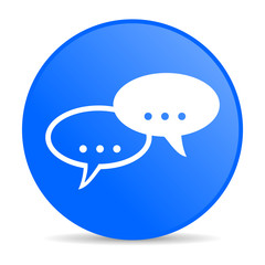 forum blue circle web glossy icon