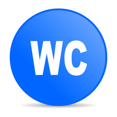 wc blue circle web glossy icon