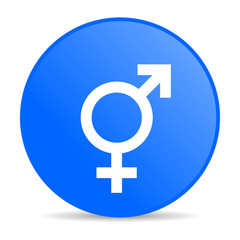 sex blue circle web glossy icon